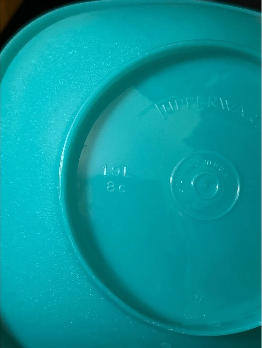 Tupperware 1.9L Aqua Blue Plastic Bowl